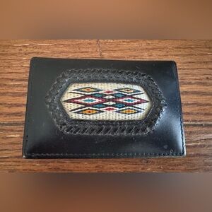 Men’s Blk.Royal Crown Custom Leathers Bi-fold Wallet South-Western Cowboy Rodeo